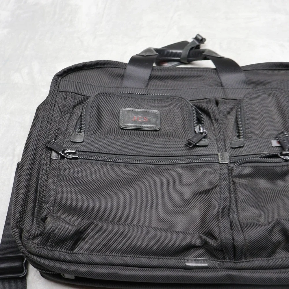 Tumi Laptop Bag Unisex One Size Black Alpha Expandable Ballistic Nylon Messenger